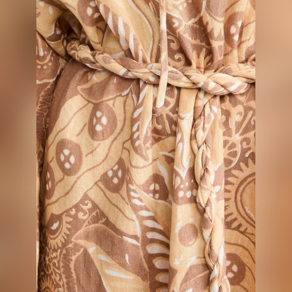 Mara Hoffman Lysa Dress In Yellow Linen Multi - Picture 5 of 7